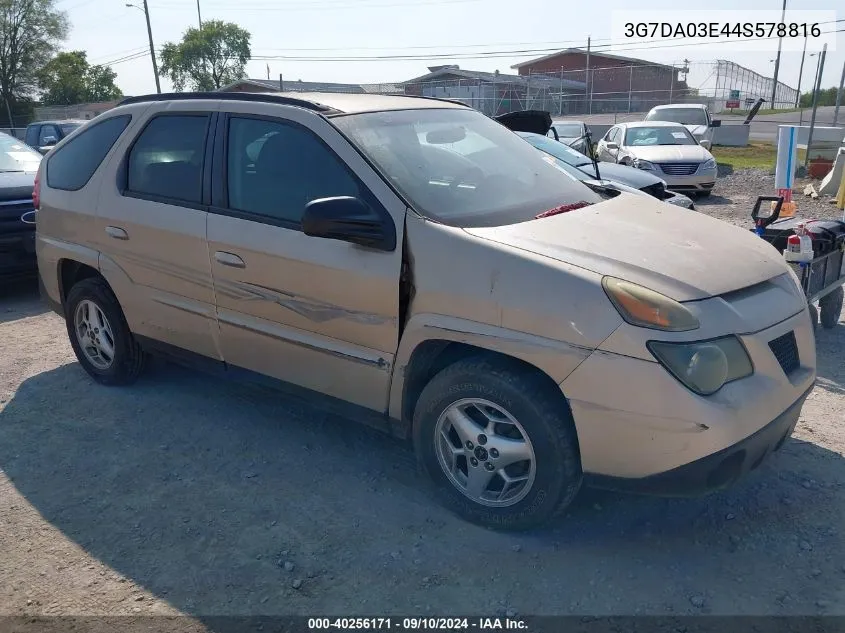 2004 Pontiac Aztek VIN: 3G7DA03E44S578816 Lot: 40256171