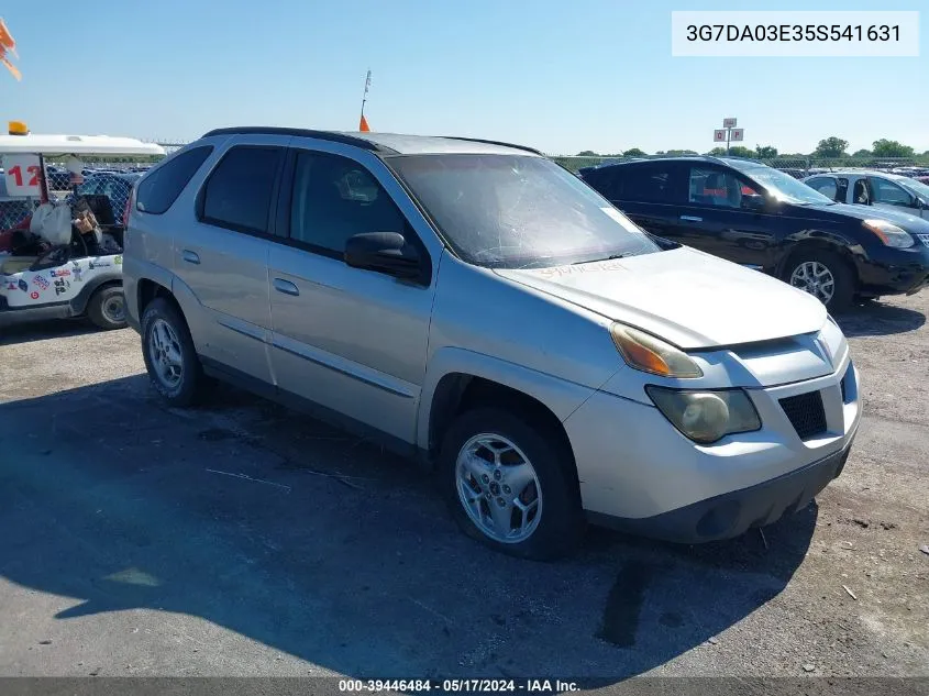 2005 Pontiac Aztek VIN: 3G7DA03E35S541631 Lot: 39446484