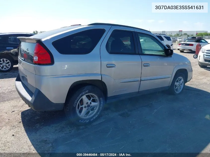 2005 Pontiac Aztek VIN: 3G7DA03E35S541631 Lot: 39446484