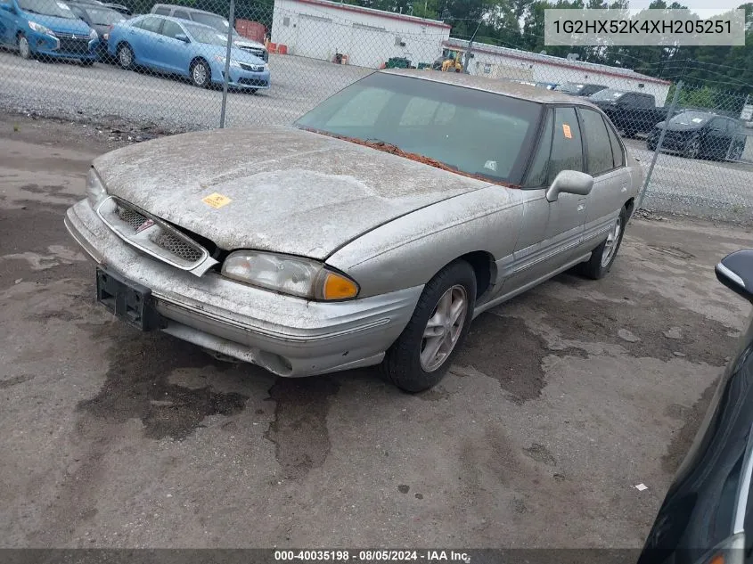 1999 Pontiac Bonneville Se VIN: 1G2HX52K4XH205251 Lot: 40035198