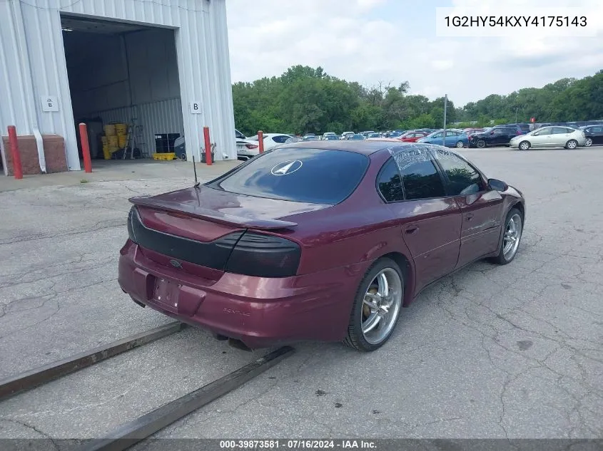 2000 Pontiac Bonneville Sle VIN: 1G2HY54KXY4175143 Lot: 39873581