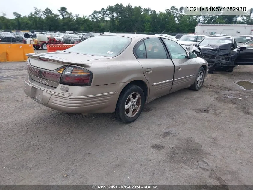 2000 Pontiac Bonneville Se VIN: 1G2HX54K5Y4282930 Lot: 39932453