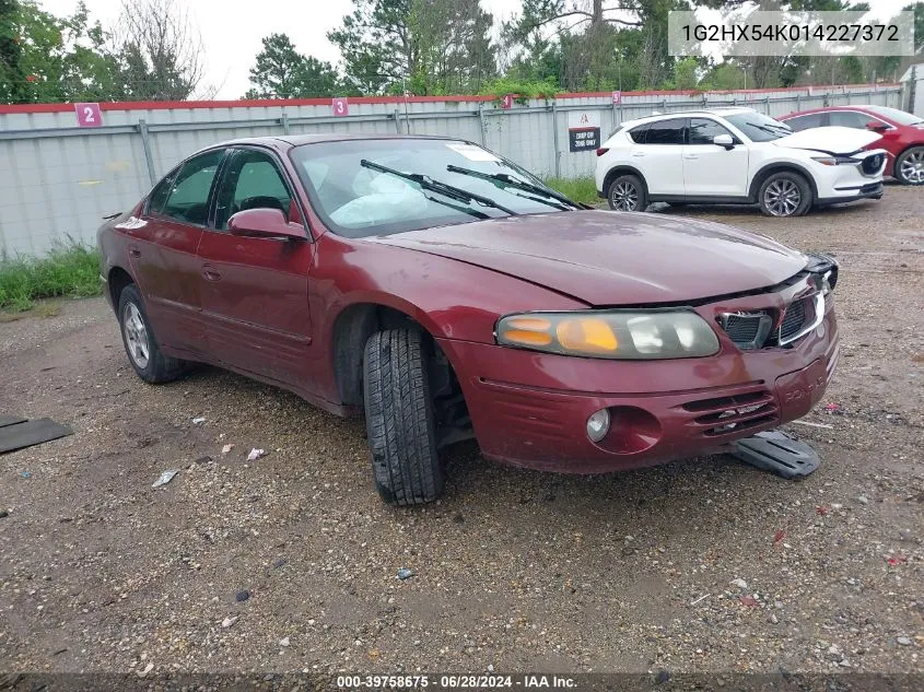 2001 Pontiac Bonneville Se VIN: 1G2HX54K014227372 Lot: 39758675