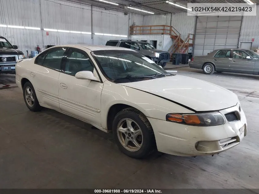 2002 Pontiac Bonneville Se VIN: 1G2HX54K424219423 Lot: 39681988