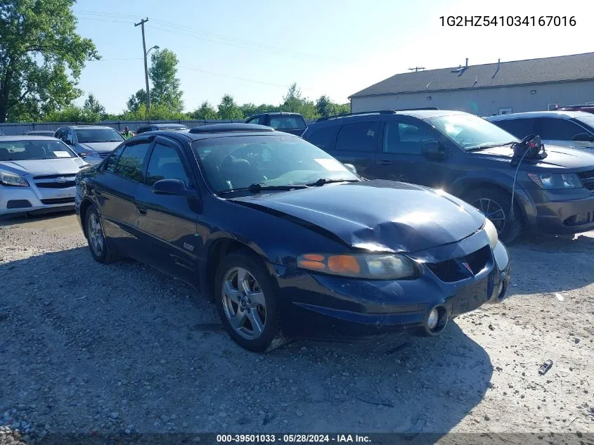 2003 Pontiac Bonneville Ssei VIN: 1G2HZ541034167016 Lot: 39501033