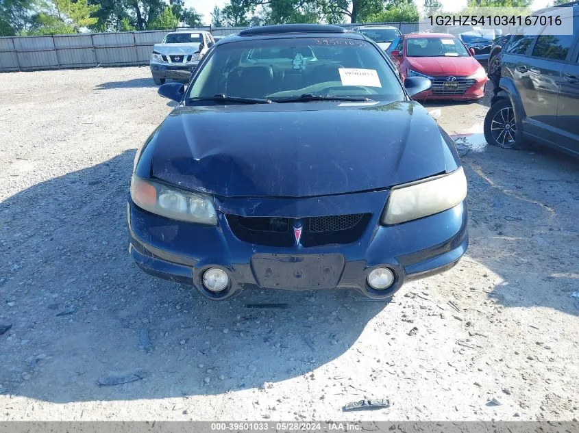 2003 Pontiac Bonneville Ssei VIN: 1G2HZ541034167016 Lot: 39501033