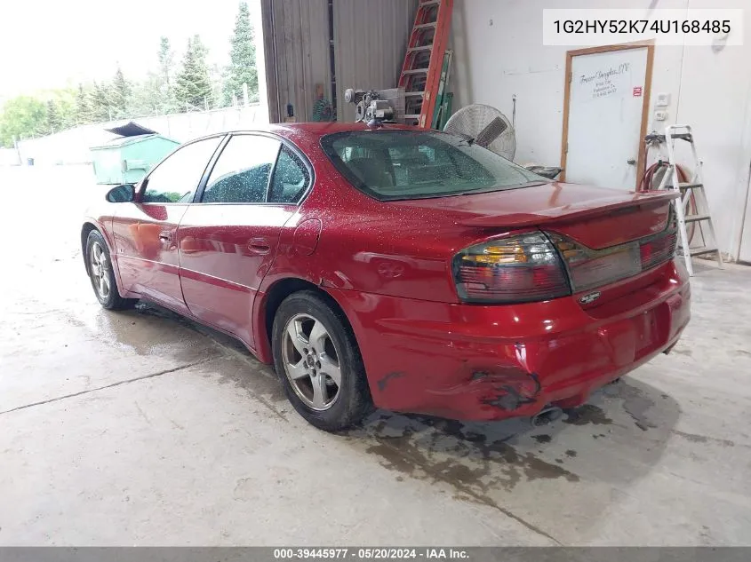 2004 Pontiac Bonneville Sle VIN: 1G2HY52K74U168485 Lot: 39445977