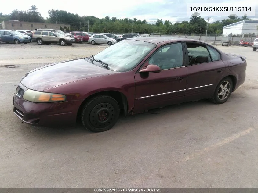 2005 Pontiac Bonneville Se VIN: 1G2HX54KX5U115314 Lot: 39927936