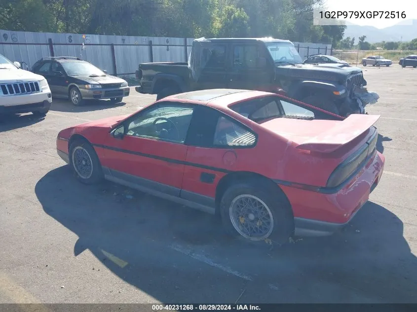 1G2P979XGP72516 1986 Pontiac Fiero