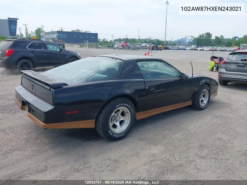 1G2AW87HXEN243021 1984 Pontiac Firebird Trans Am