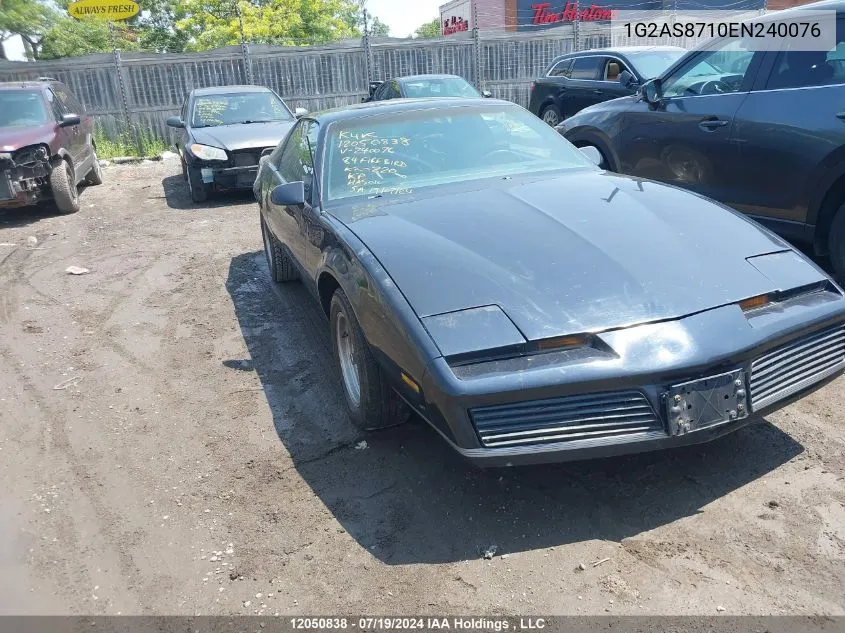 1984 Pontiac Firebird VIN: 1G2AS8710EN240076 Lot: 12050838