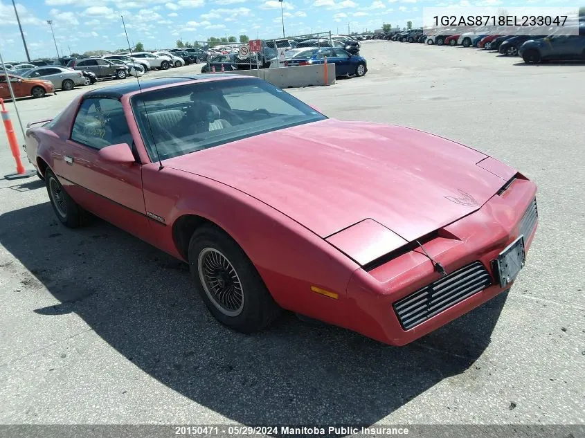 1G2AS8718EL233047 1984 Pontiac Firebird