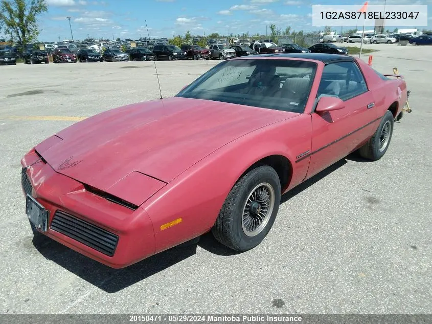 1984 Pontiac Firebird VIN: 1G2AS8718EL233047 Lot: 20150471