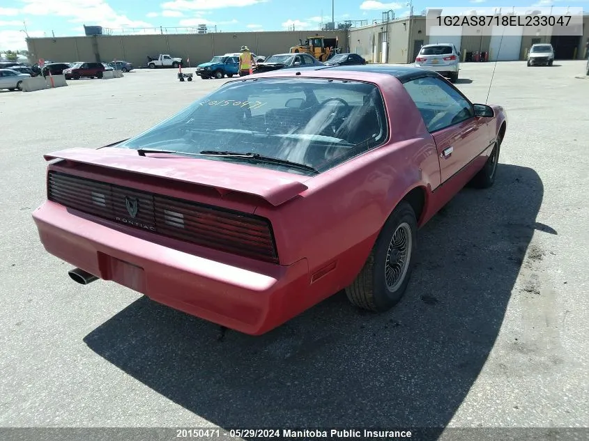 1G2AS8718EL233047 1984 Pontiac Firebird