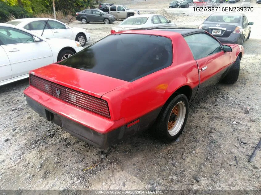 1984 Pontiac Firebird VIN: 1G2AS8716EN239370 Lot: 39758267