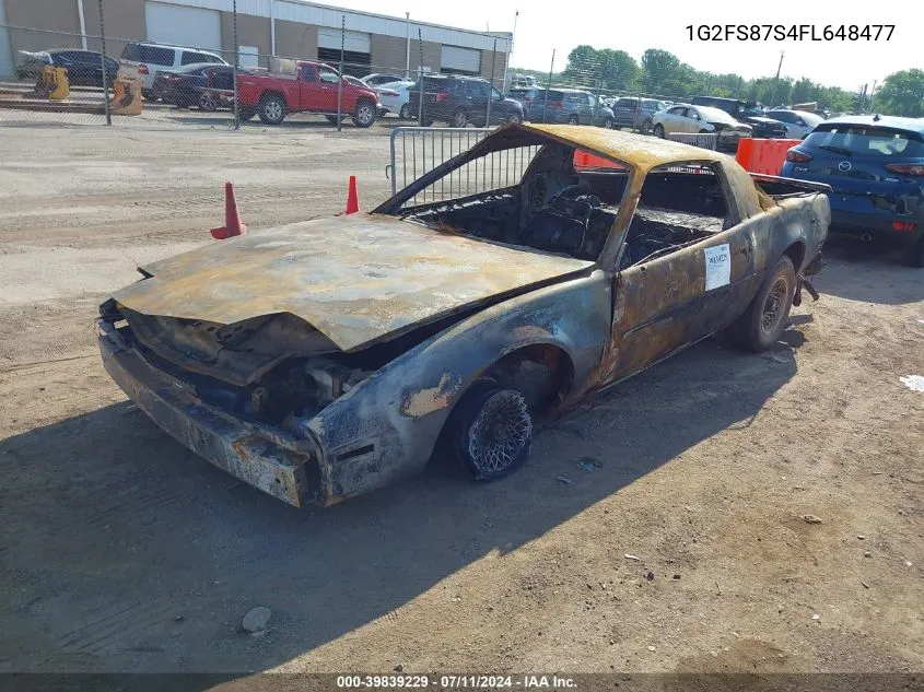 1985 Pontiac Firebird VIN: 1G2FS87S4FL648477 Lot: 39839229