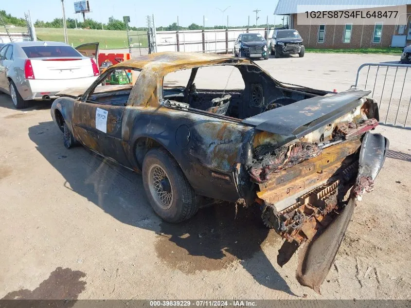 1985 Pontiac Firebird VIN: 1G2FS87S4FL648477 Lot: 39839229