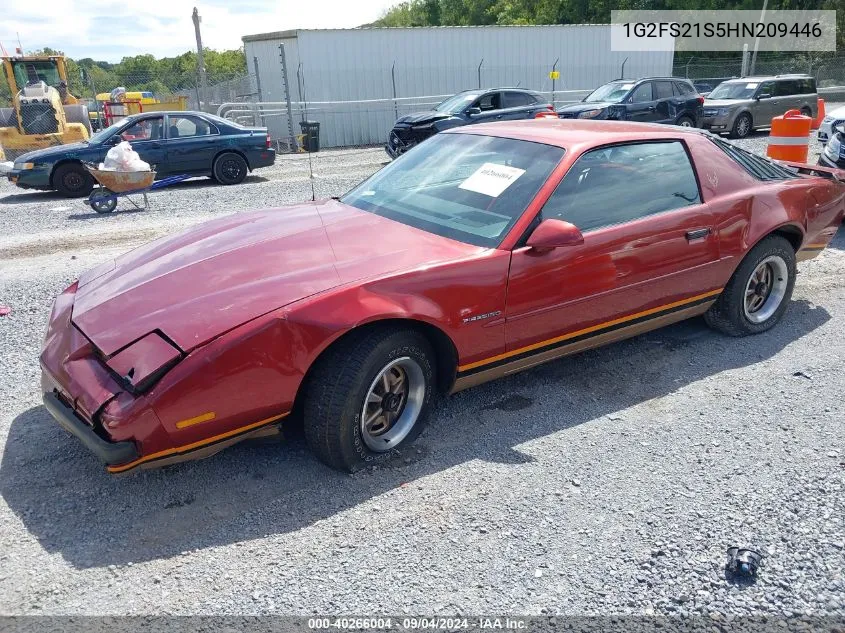 1G2FS21S5HN209446 1987 Pontiac Firebird