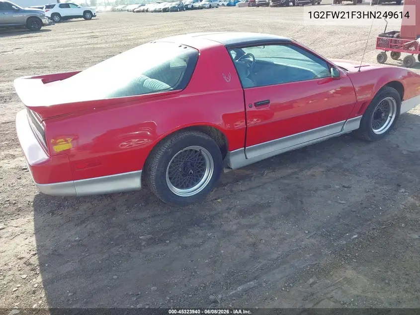 1987 Pontiac Firebird Trans Am VIN: 1G2FW21F3HN249614 Lot: 45323940