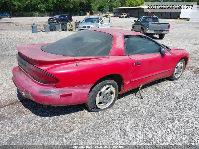 1993 Pontiac Firebird VIN: 2G2FS22S8P2209577 Lot: 39531529