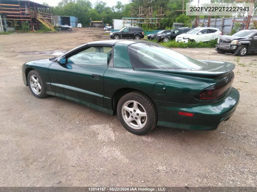 1996 Pontiac Firebird Formula/Trans Am VIN: 2G2FV22P2T2227943 Lot: 12014157