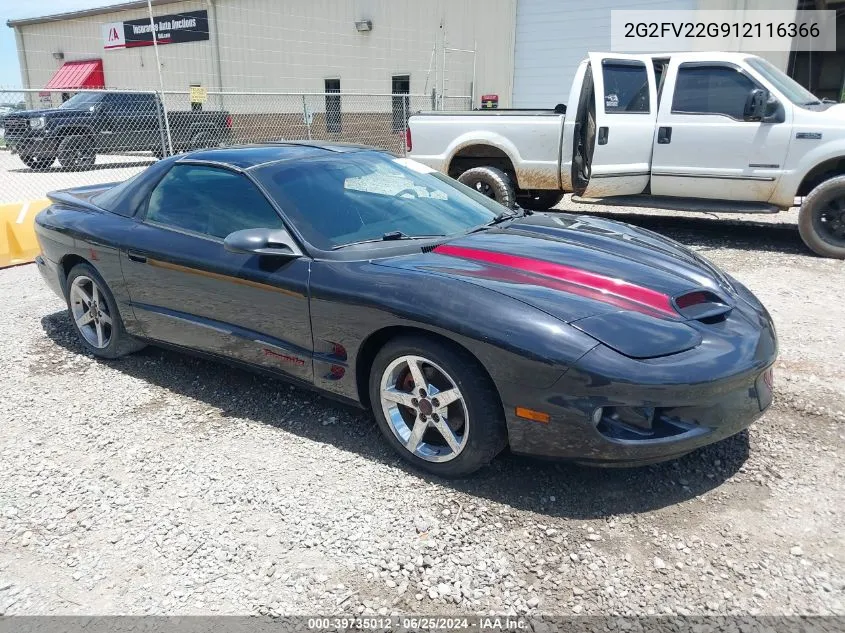 2001 Pontiac Firebird Formula VIN: 2G2FV22G912116366 Lot: 39735012