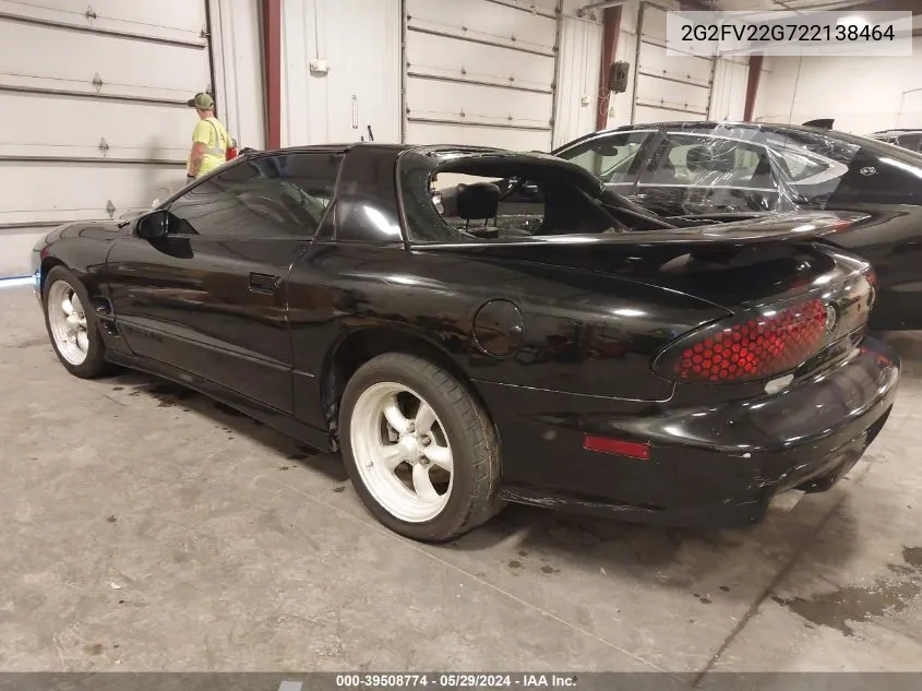 2002 Pontiac Firebird Trans Am VIN: 2G2FV22G722138464 Lot: 39508774