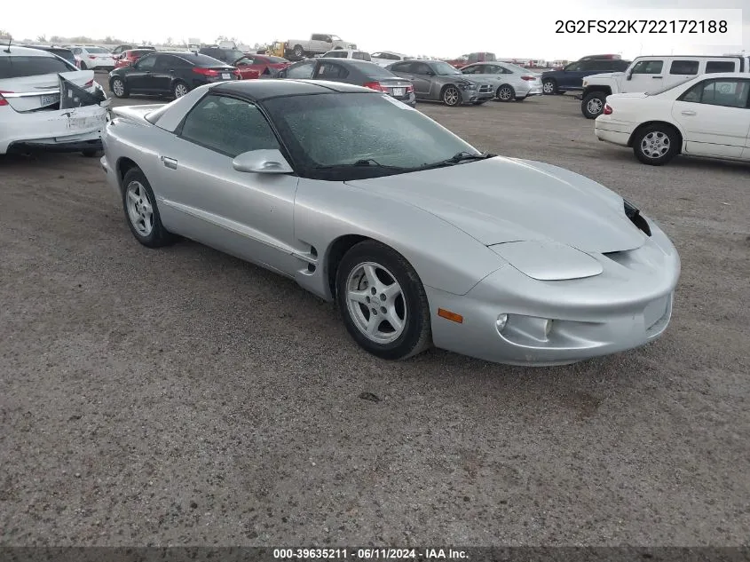 2002 Pontiac Firebird VIN: 2G2FS22K722172188 Lot: 39635211