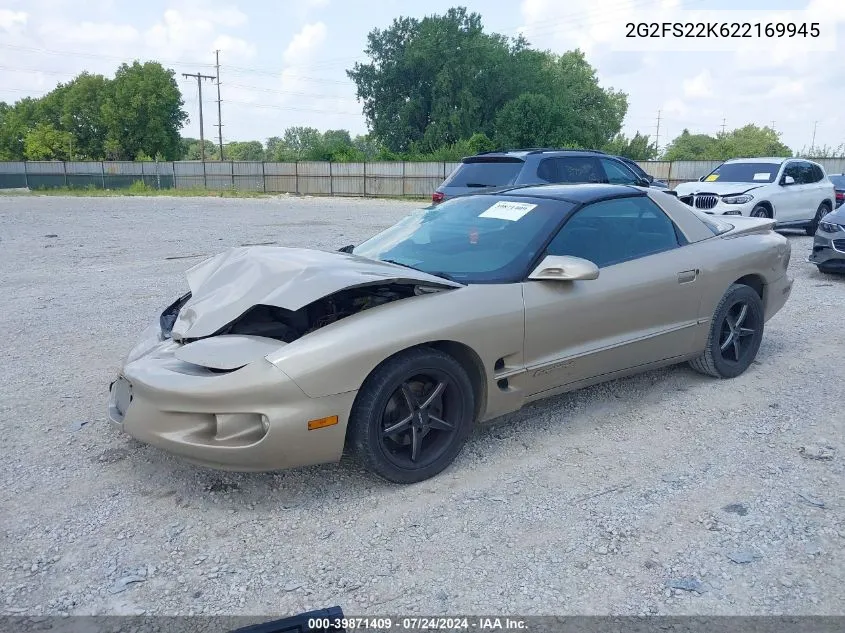 2002 Pontiac Firebird VIN: 2G2FS22K622169945 Lot: 39871409