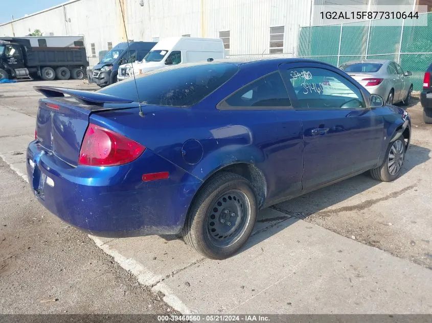 2007 Pontiac G5 VIN: 1G2AL15F877310644 Lot: 39460560