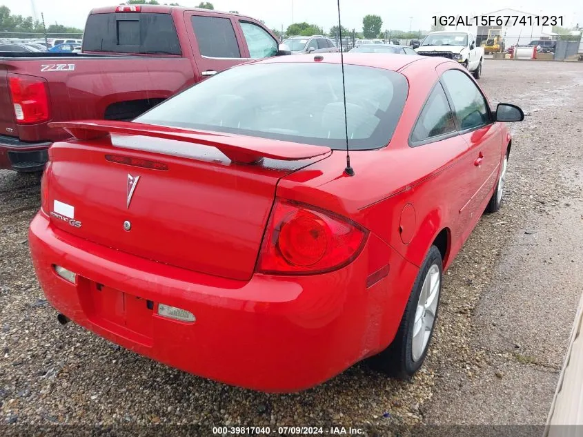 2007 Pontiac G5 VIN: 1G2AL15F677411231 Lot: 39817040