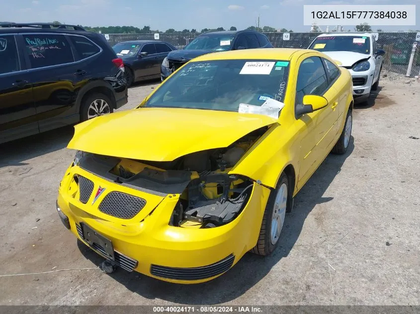 1G2AL15F777384038 2007 Pontiac G5