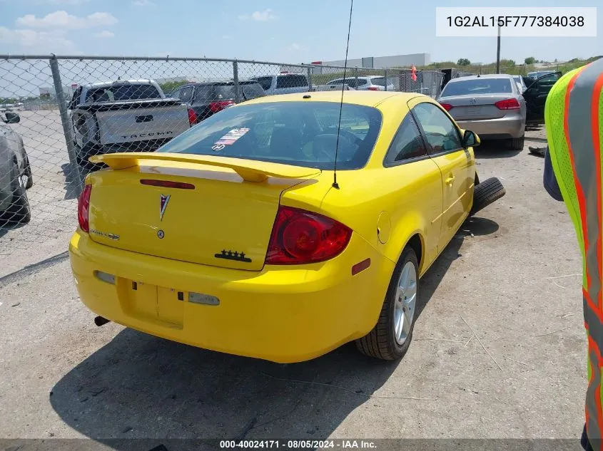 1G2AL15F777384038 2007 Pontiac G5