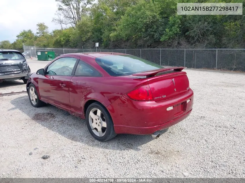 1G2AN15B277298417 2007 Pontiac G5 Gt