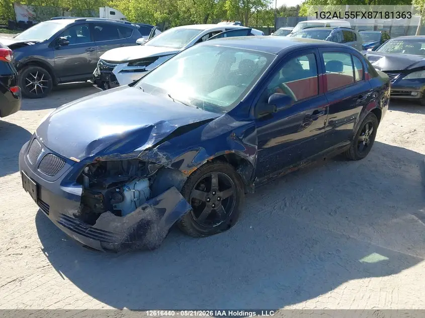 2008 Pontiac G5 Se VIN: 1G2AL55FX87181363 Lot: 12616440