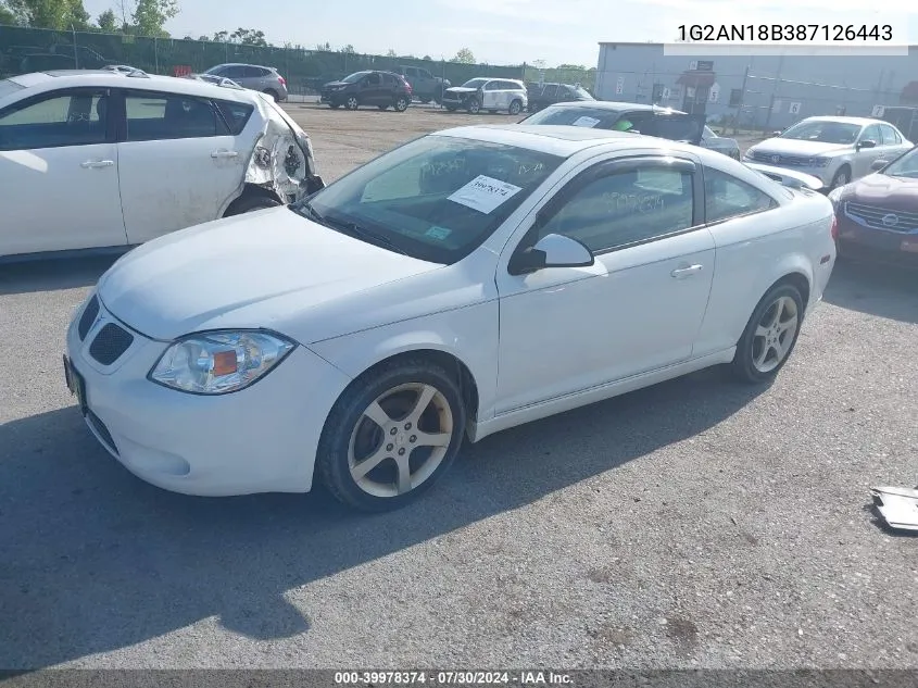 2008 Pontiac G5 Gt VIN: 1G2AN18B387126443 Lot: 39978374