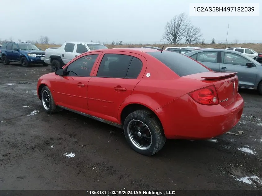 2009 Pontiac G5 Se VIN: 1G2AS58H497182039 Lot: 11858181