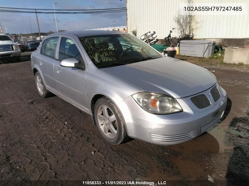 2009 Pontiac G5 Se VIN: 1G2AS55H797247485 Lot: 11858333X