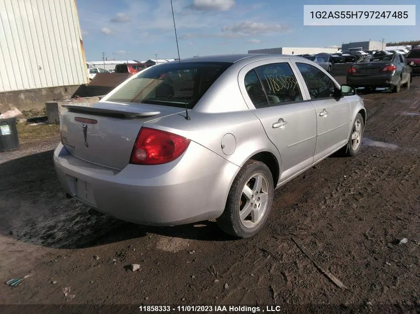 2009 Pontiac G5 Se VIN: 1G2AS55H797247485 Lot: 11858333X