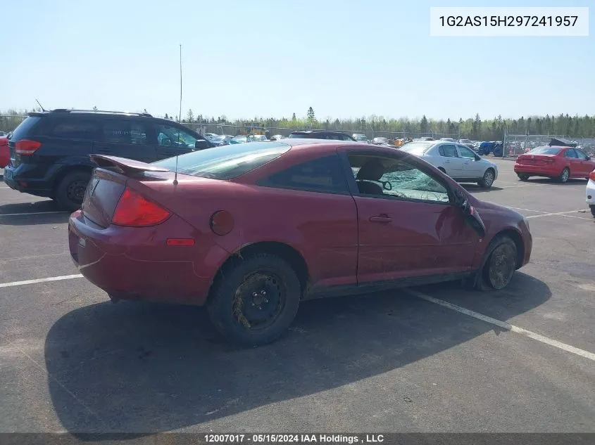 2009 Pontiac G5 Se VIN: 1G2AS15H297241957 Lot: 12007017