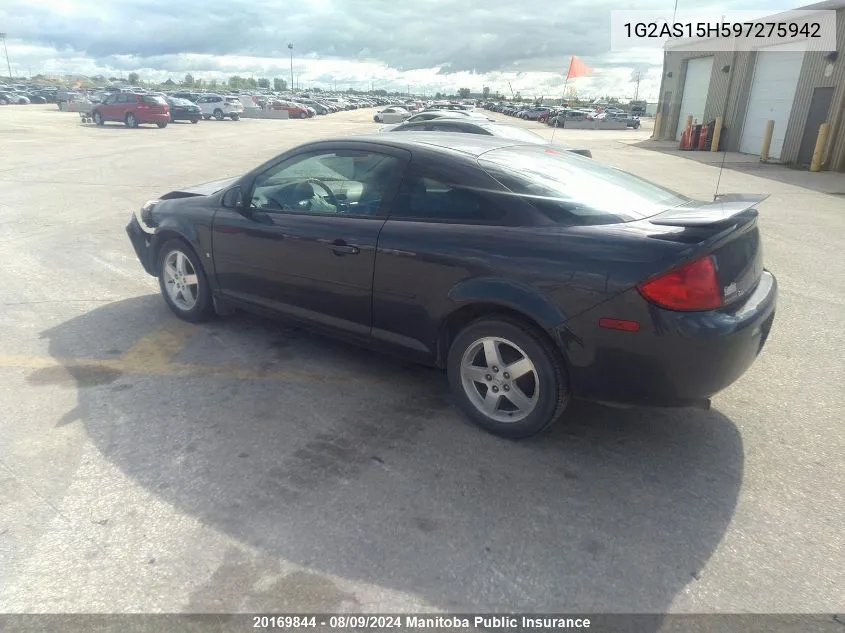 1G2AS15H597275942 2009 Pontiac G5 Se