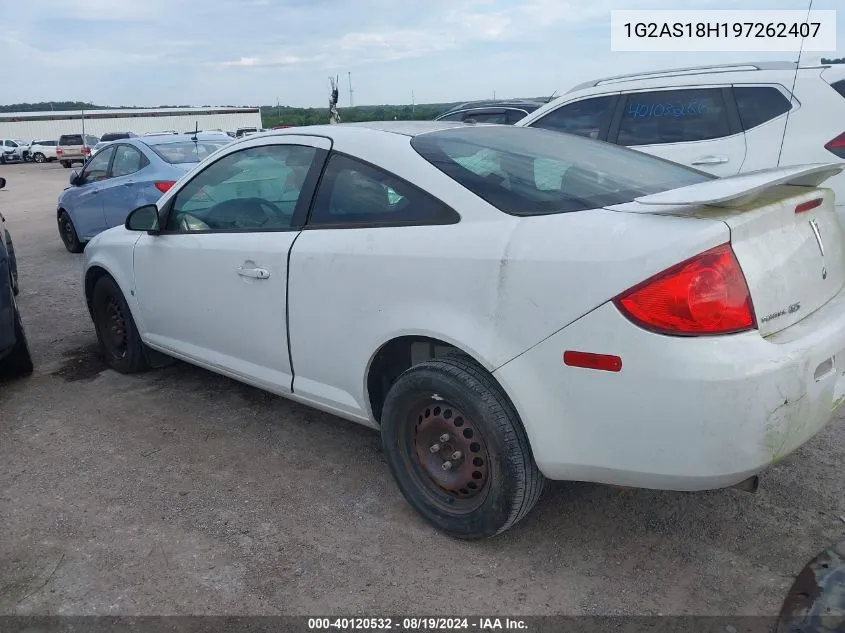 2009 Pontiac G5 VIN: 1G2AS18H197262407 Lot: 40120532