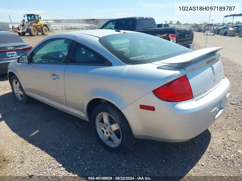 2009 Pontiac G5 VIN: 1G2AS18H097189787 Lot: 40186929