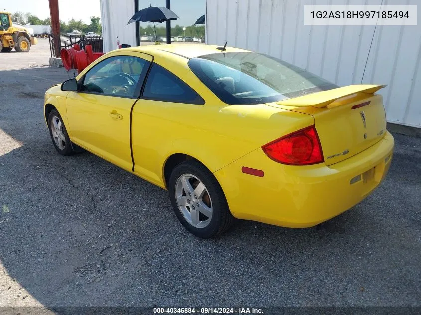 2009 Pontiac G5 VIN: 1G2AS18H997185494 Lot: 40345884