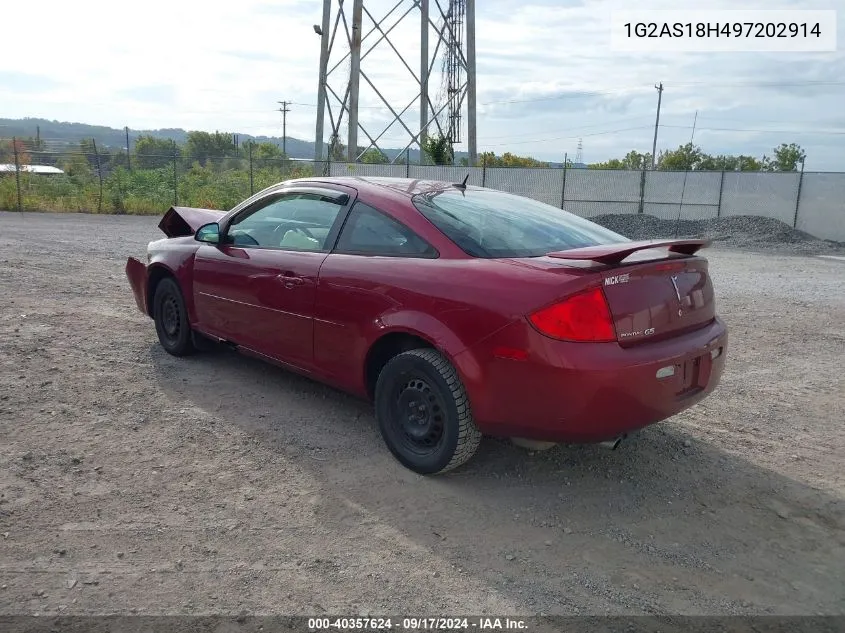 2009 Pontiac G5 VIN: 1G2AS18H497202914 Lot: 40357624