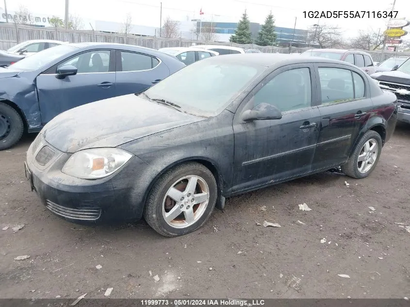 2010 Pontiac G5 VIN: 1G2AD5F55A7116347 Lot: 11999773