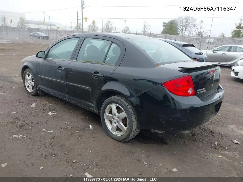 2010 Pontiac G5 VIN: 1G2AD5F55A7116347 Lot: 11999773