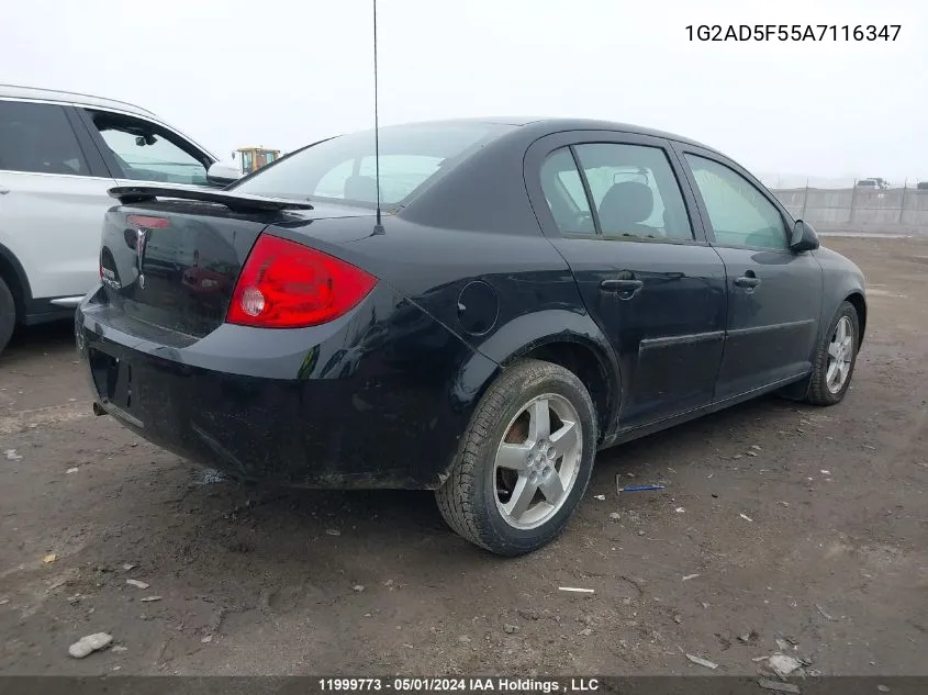 2010 Pontiac G5 VIN: 1G2AD5F55A7116347 Lot: 11999773