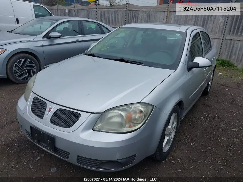 1G2AD5F50A7115204 2010 Pontiac G5 Se