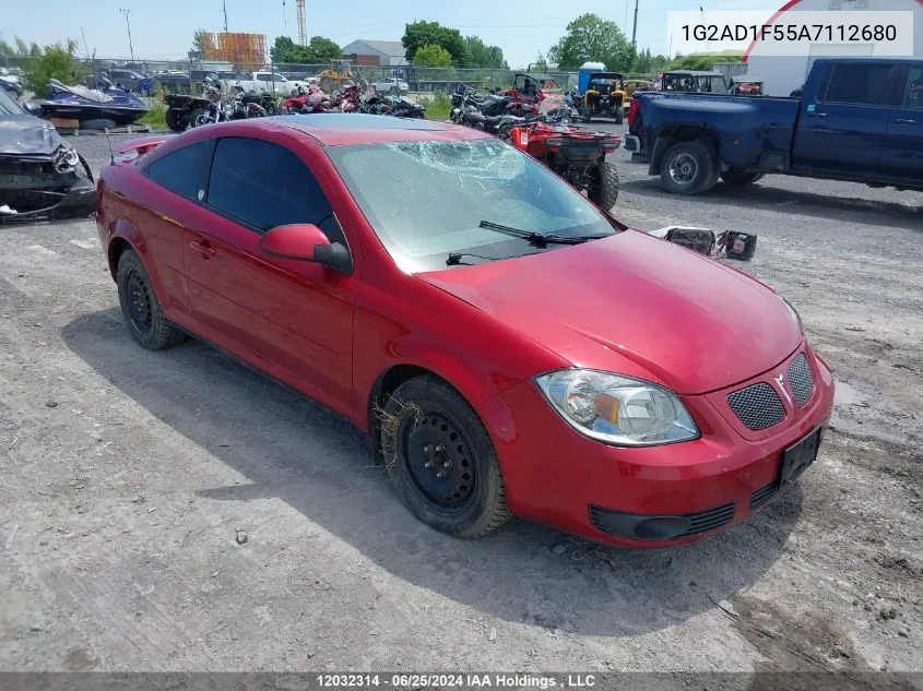 2010 Pontiac G5 Se VIN: 1G2AD1F55A7112680 Lot: 12032314